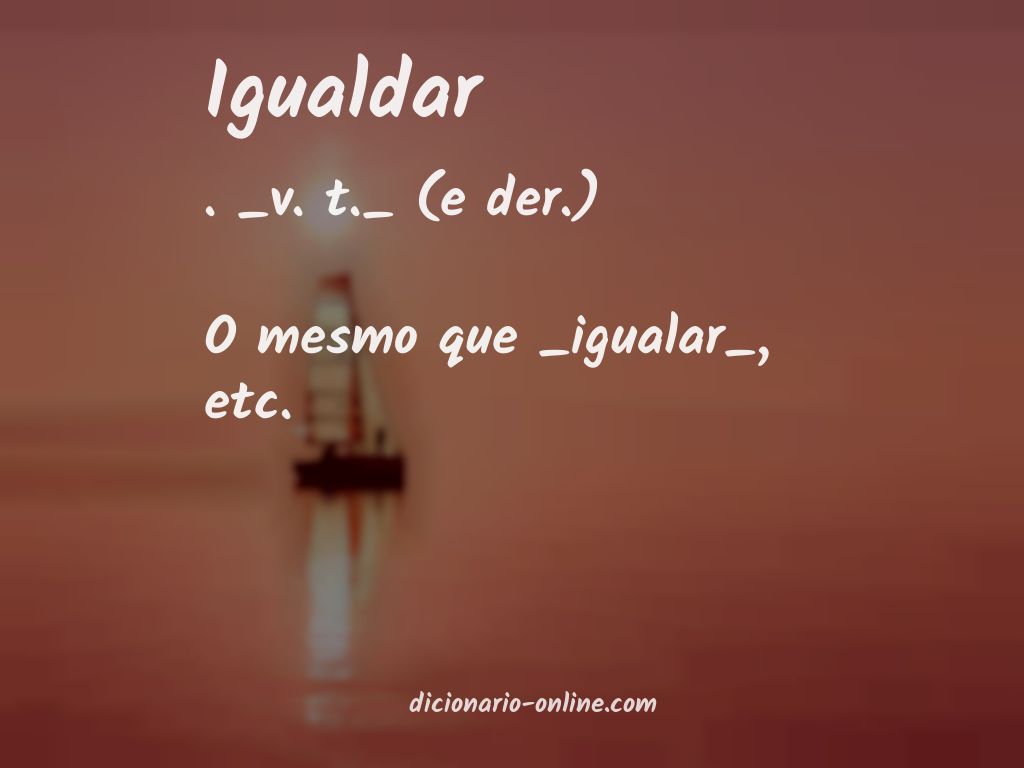 Significado de igualdar