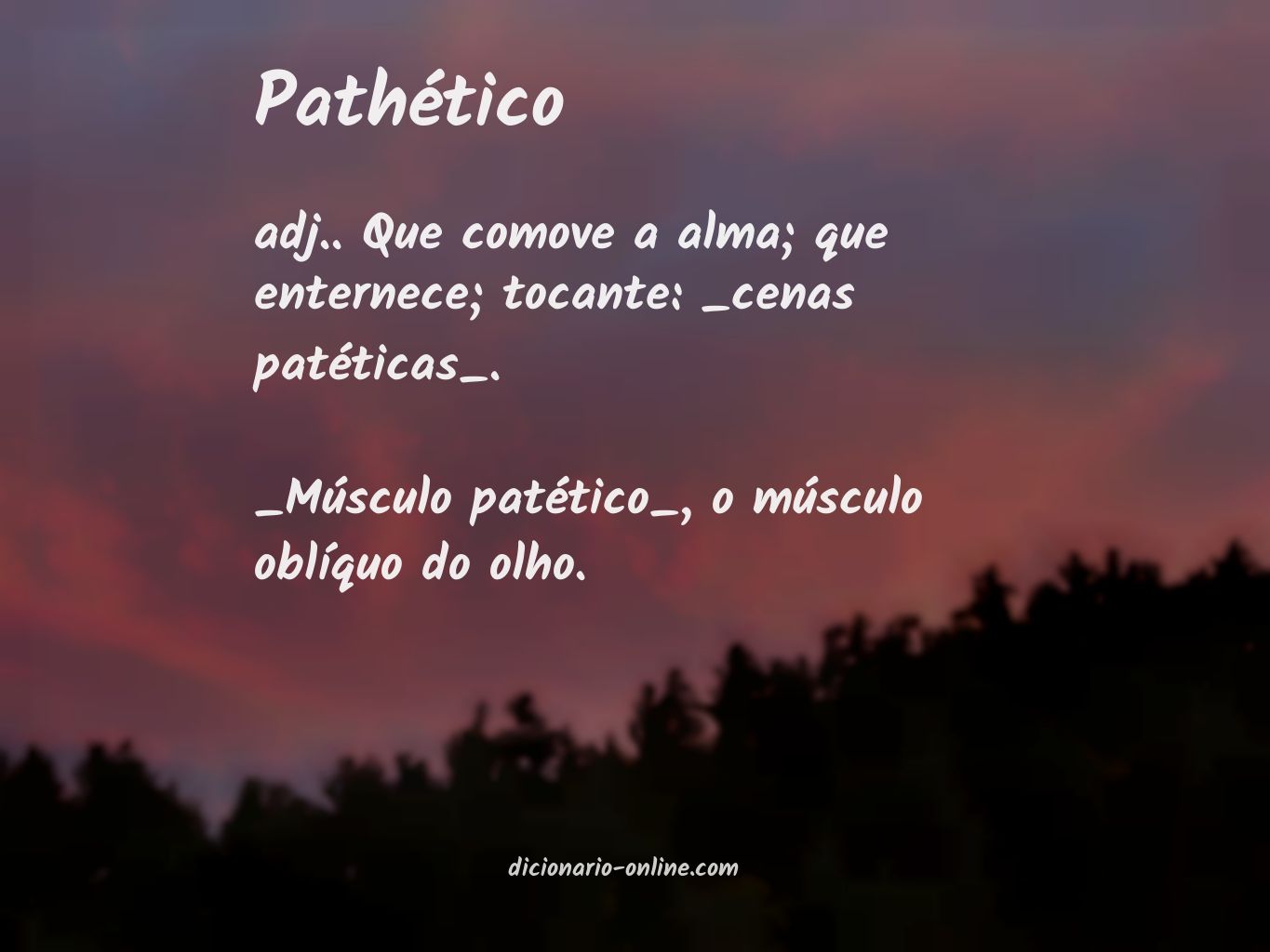 Significado de pathético