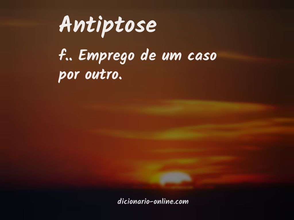 Significado de antiptose