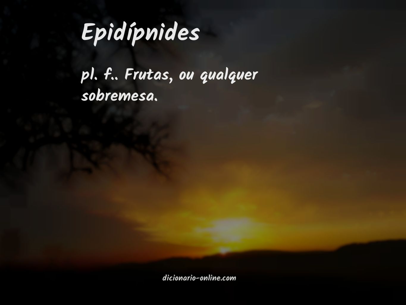 Significado de epidípnides