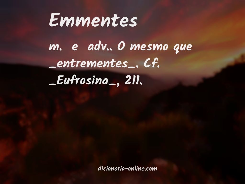 Significado de emmentes