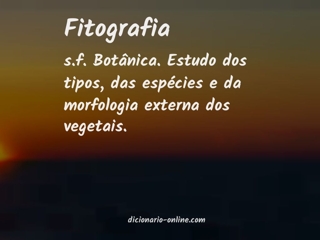 Significado de fitografia