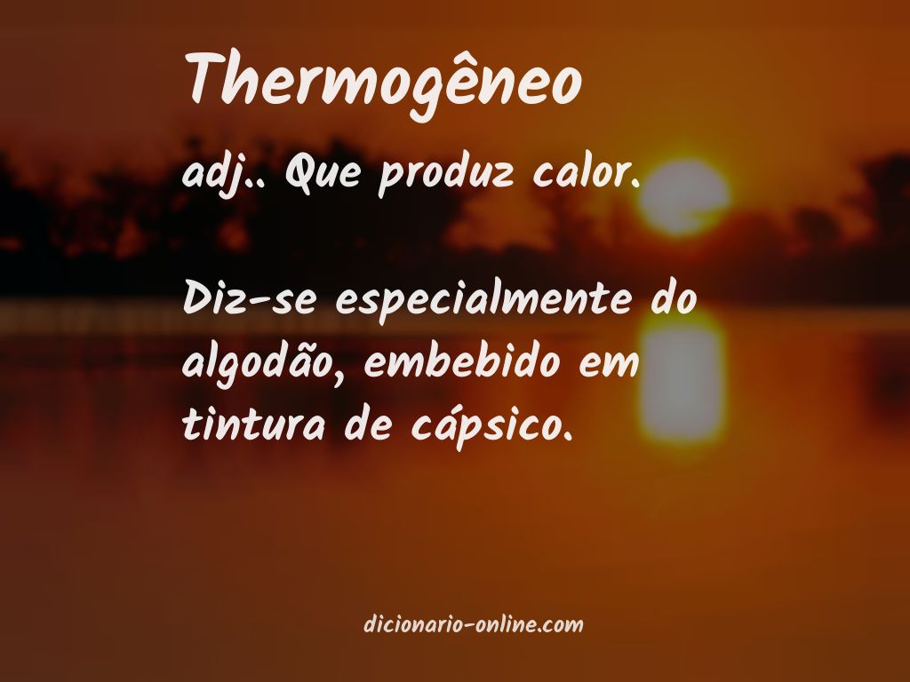 Significado de thermogêneo