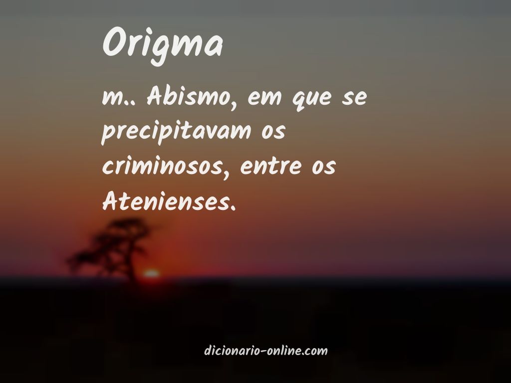 Significado de origma