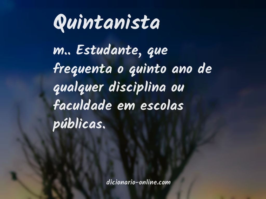 Significado de quintanista