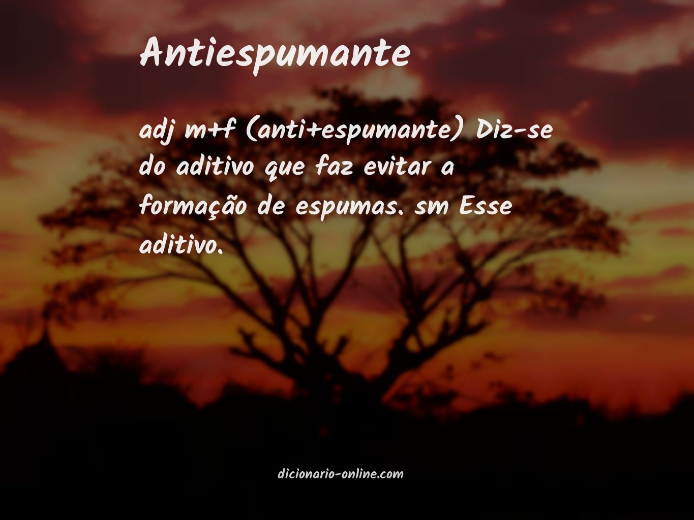 Significado de antiespumante