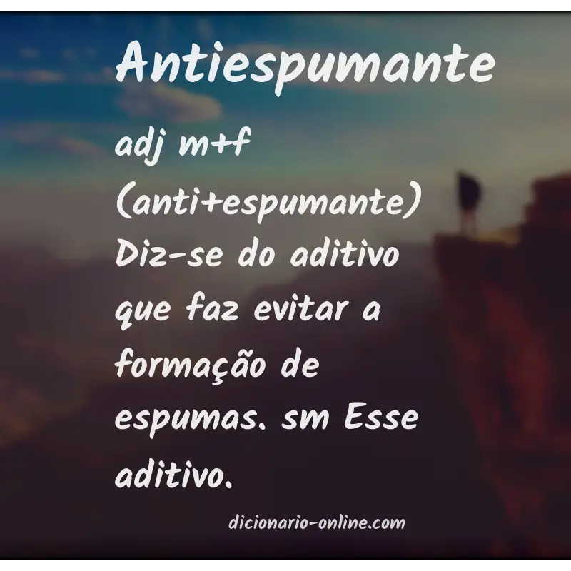 Significado de antiespumante