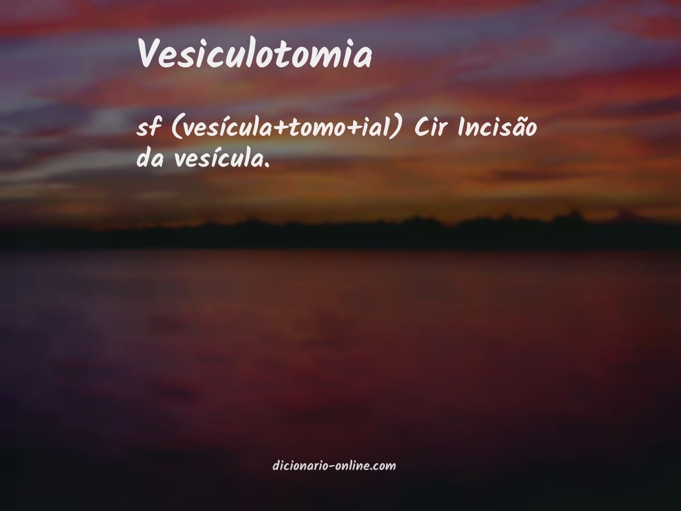 Significado de vesiculotomia