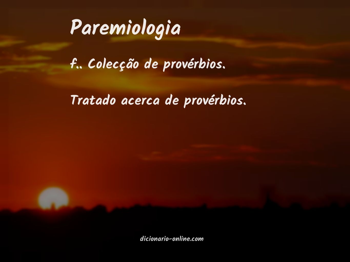 Significado de paremiologia