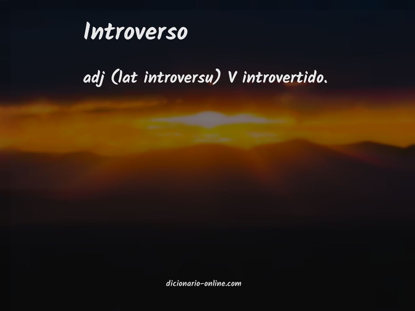 Significado de introverso