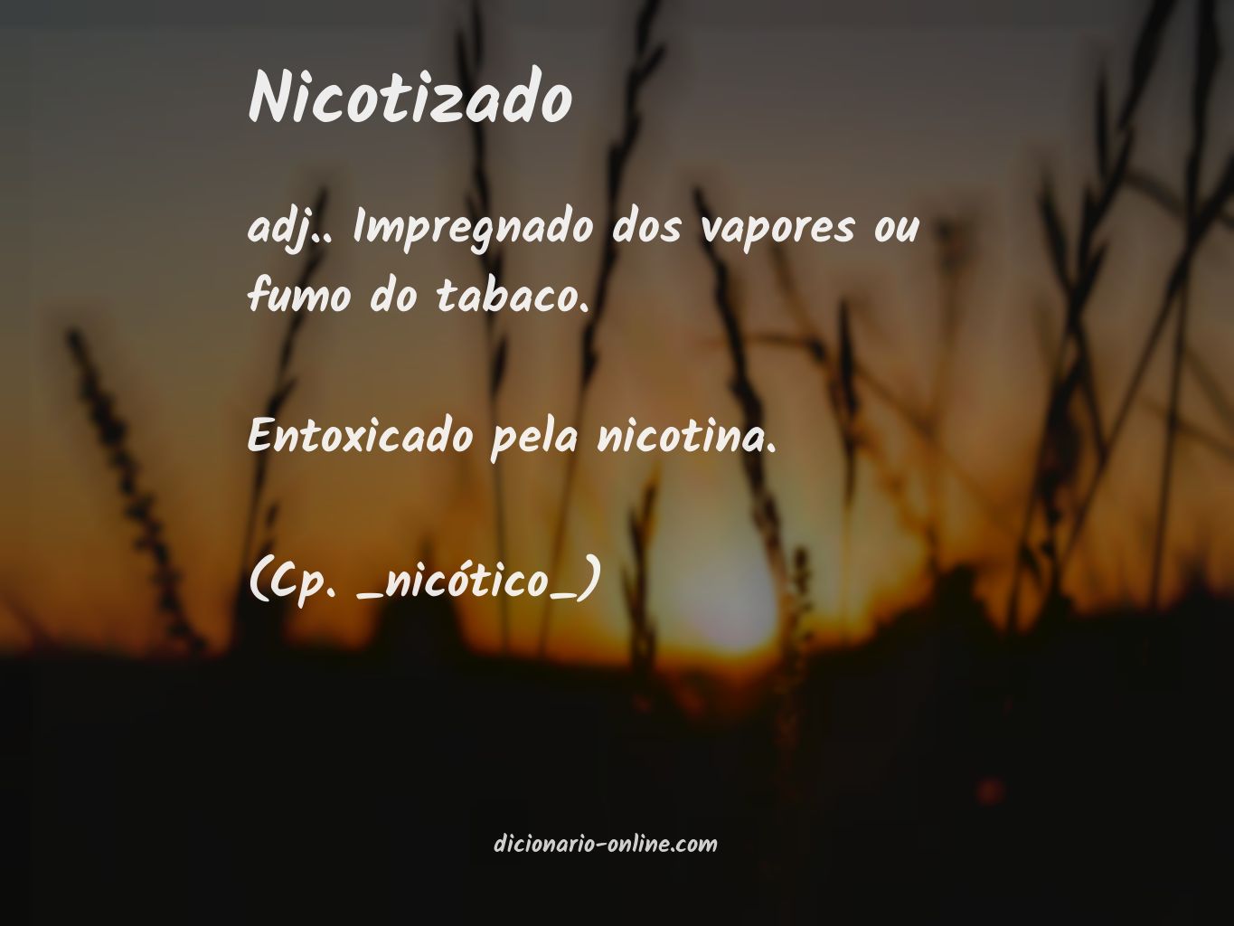 Significado de nicotizado