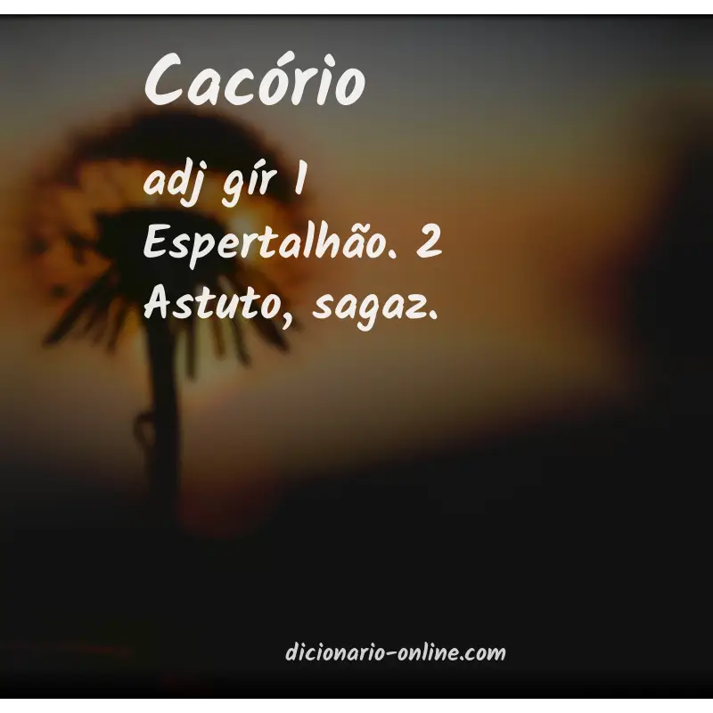 Significado de cacório