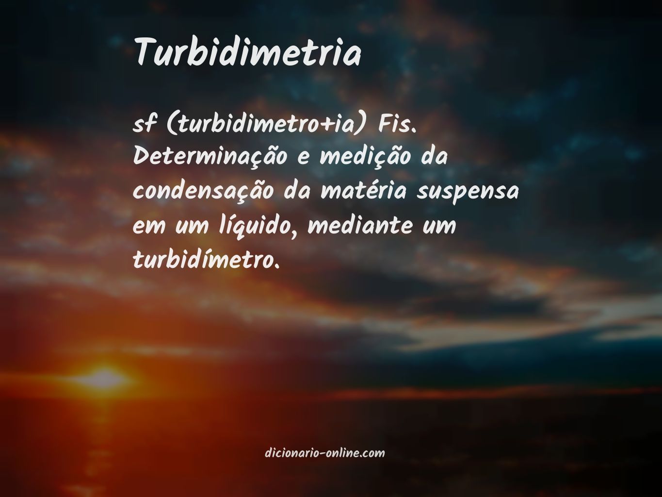 Significado de turbidimetria