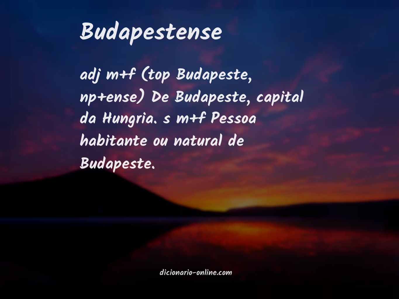 Significado de budapestense