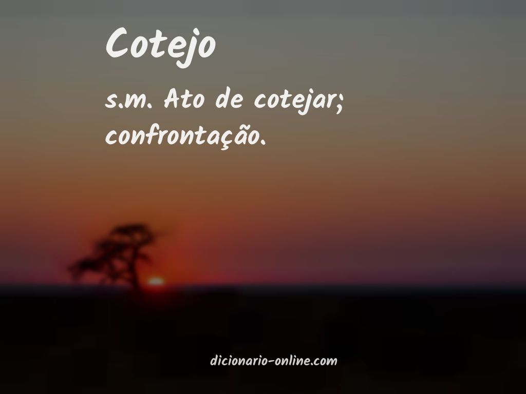 Significado de cotejo