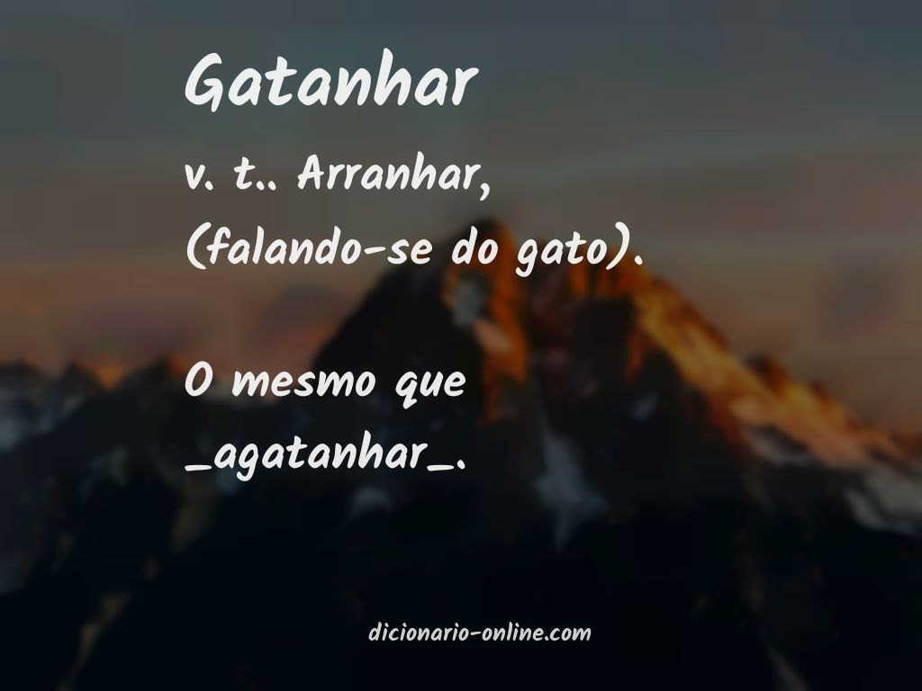 Significado de gatanhar