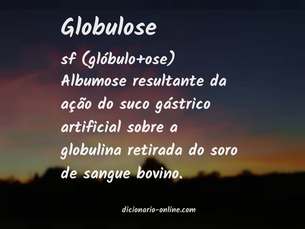 Significado de globulose