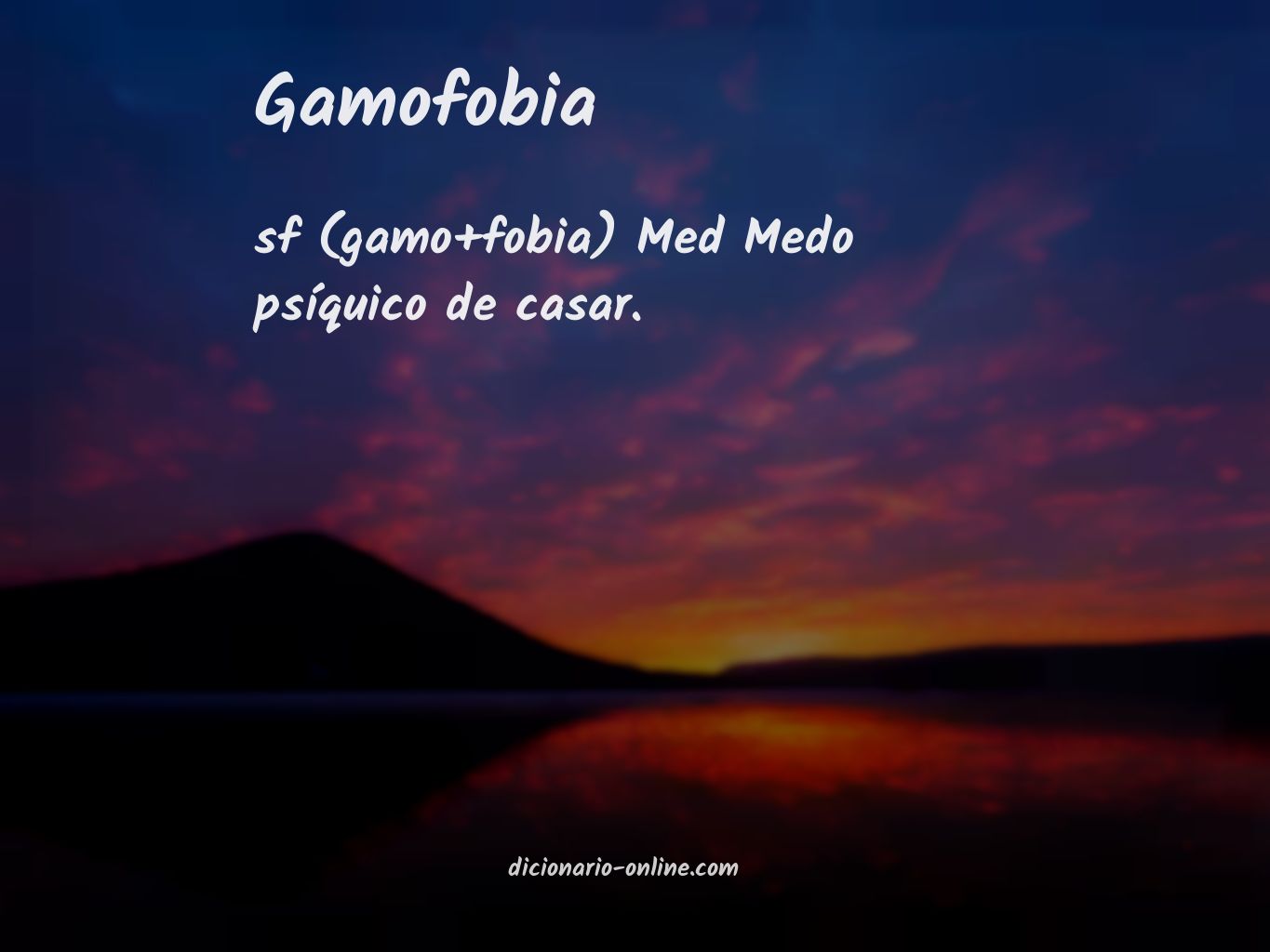 Significado de gamofobia