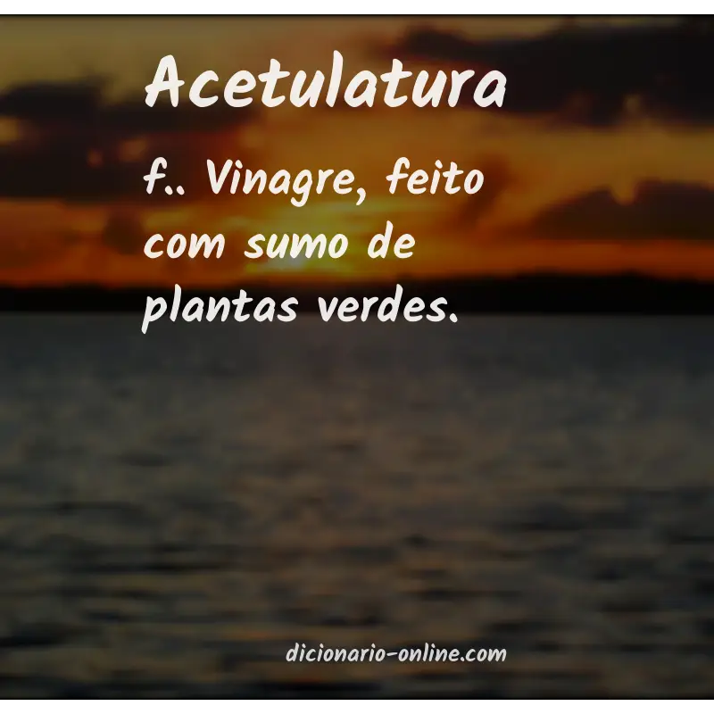 Significado de acetulatura