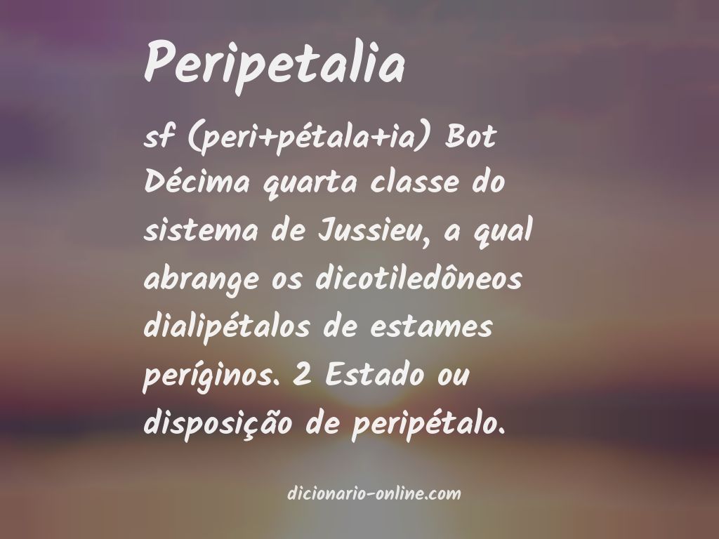 Significado de peripetalia