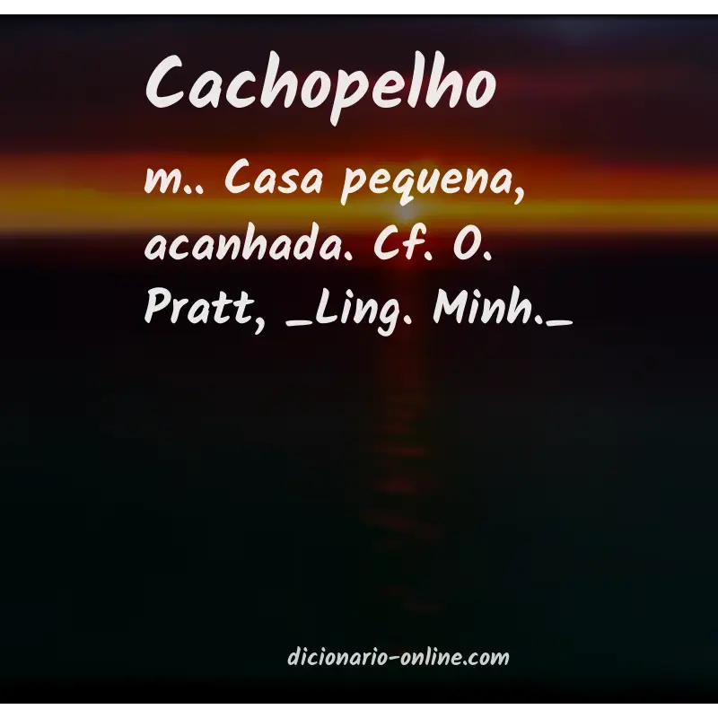 Significado de cachopelho