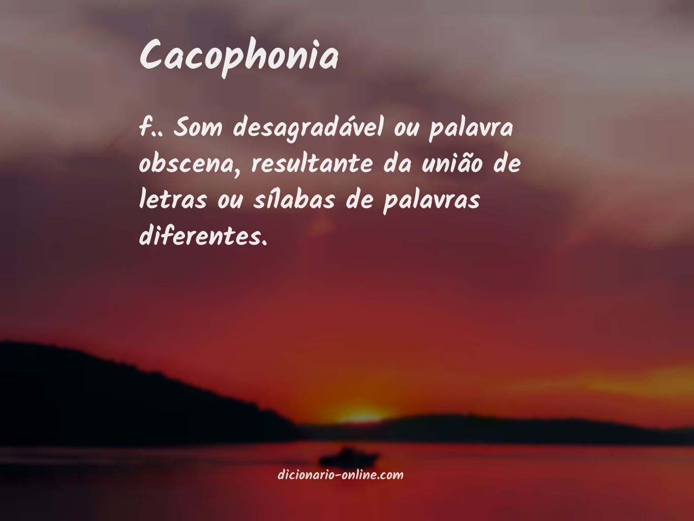 Significado de cacophonia