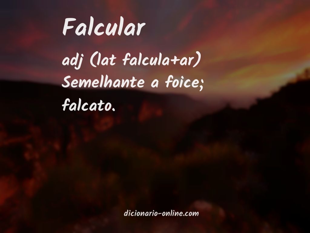 Significado de falcular