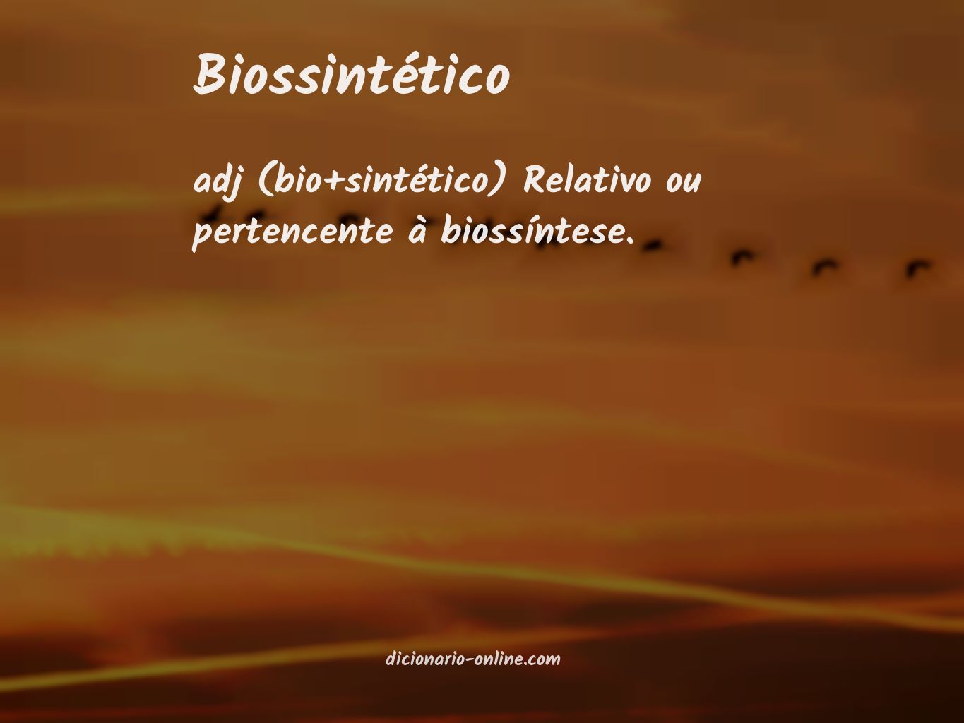 Significado de biossintético