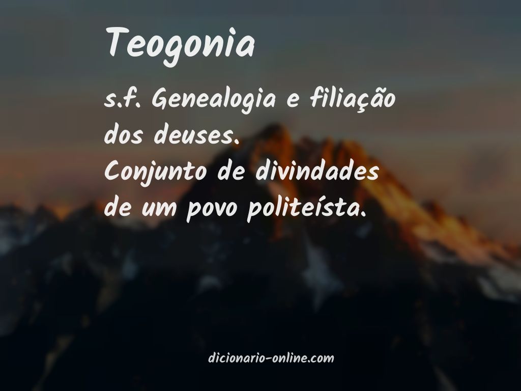 Significado de teogonia