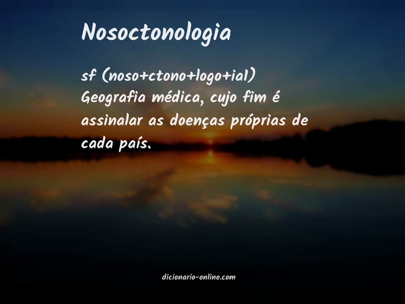 Significado de nosoctonologia