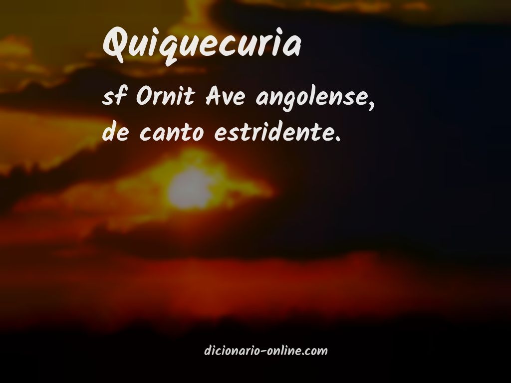 Significado de quiquecuria