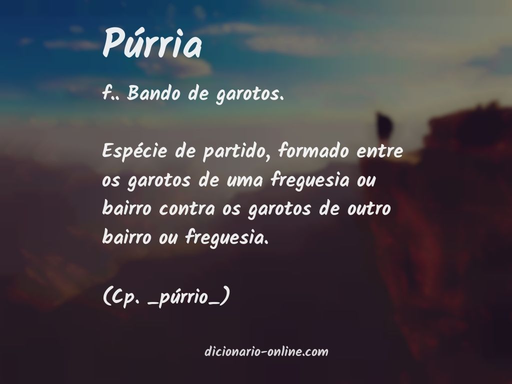 Significado de púrria