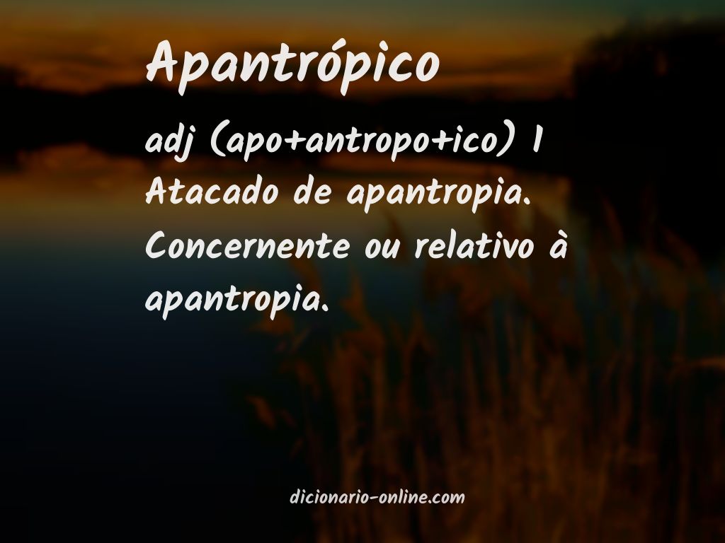 Significado de apantrópico