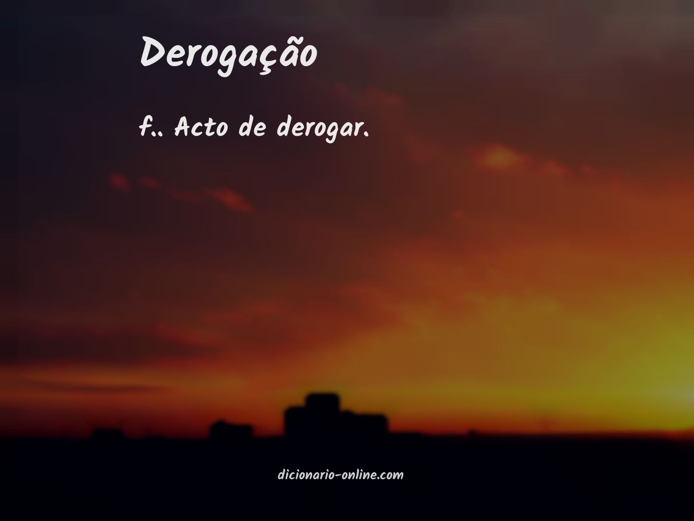 Significado de derogação