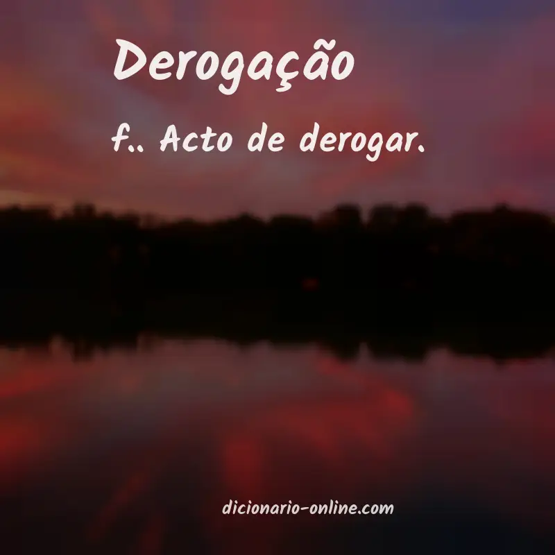 Significado de derogação