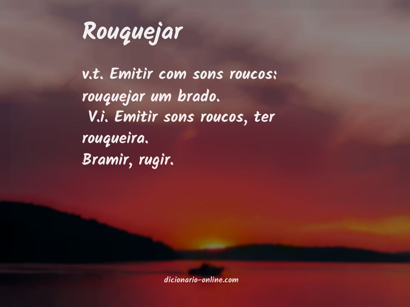 Significado de rouquejar