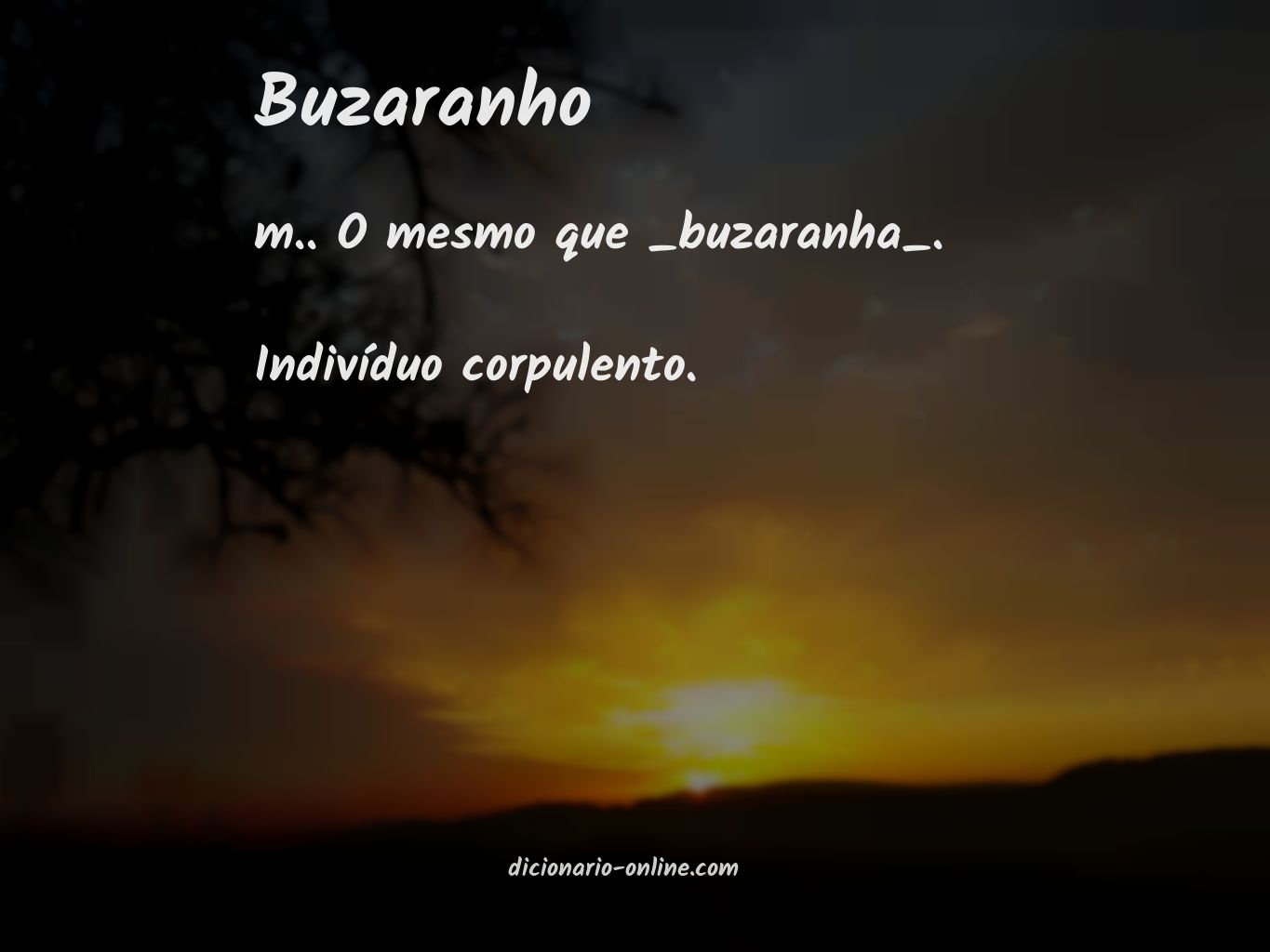 Significado de buzaranho