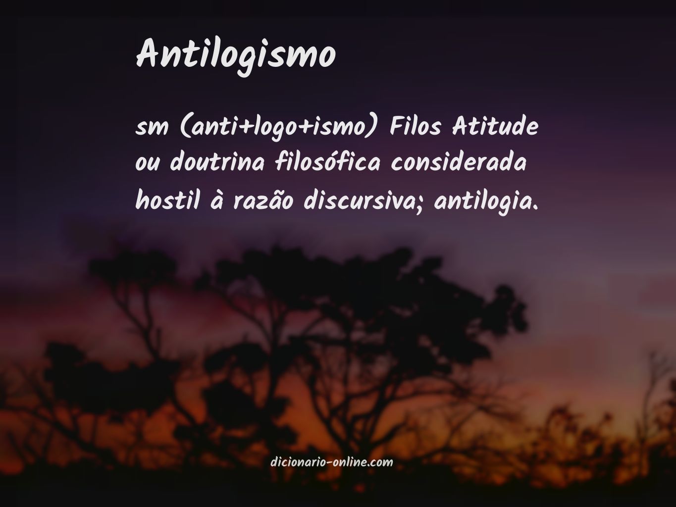 Significado de antilogismo