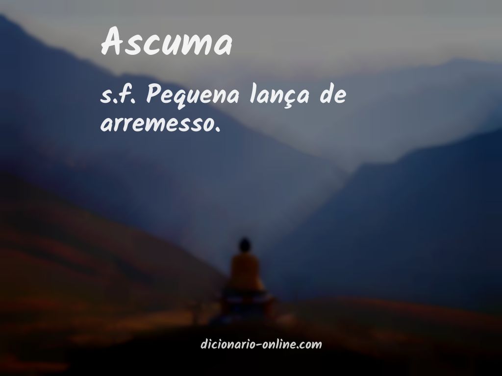 Significado de ascuma