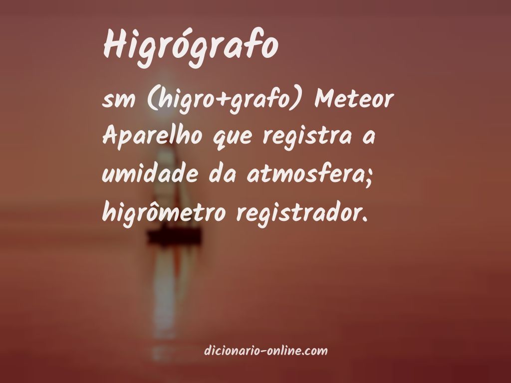 Significado de higrógrafo