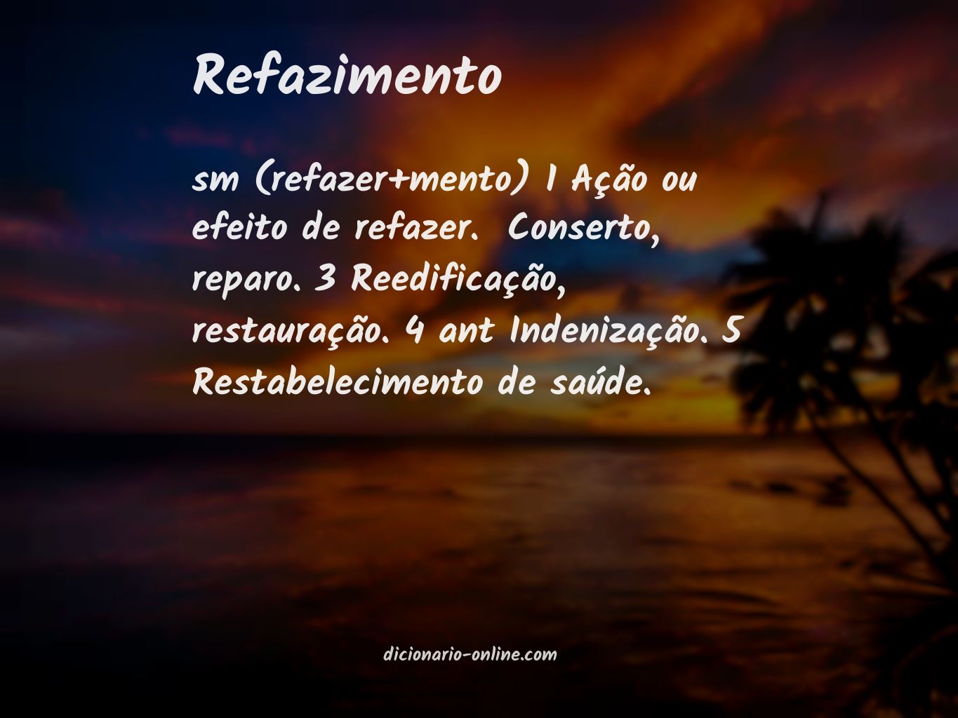 Significado de refazimento