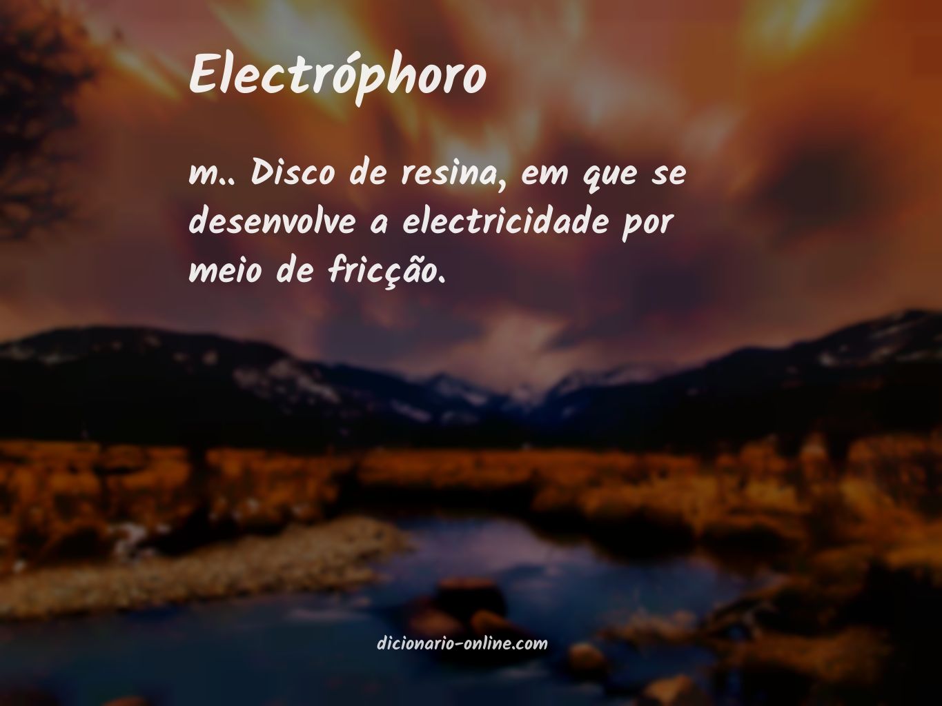 Significado de electróphoro