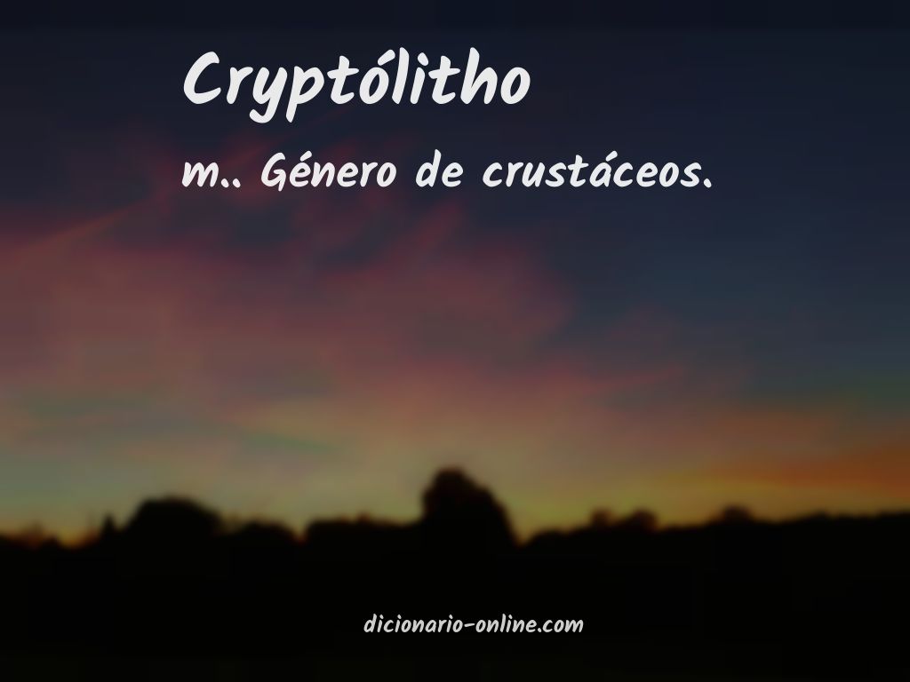 Significado de cryptólitho