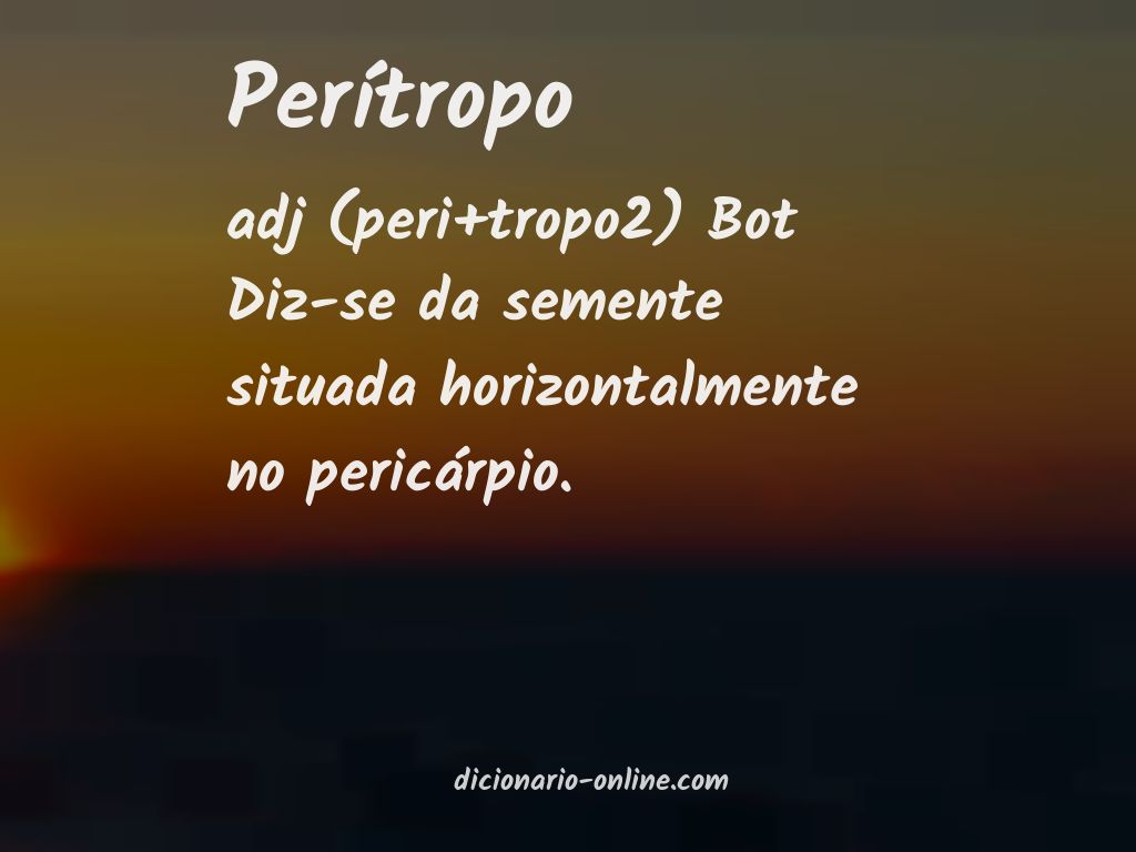 Significado de perítropo