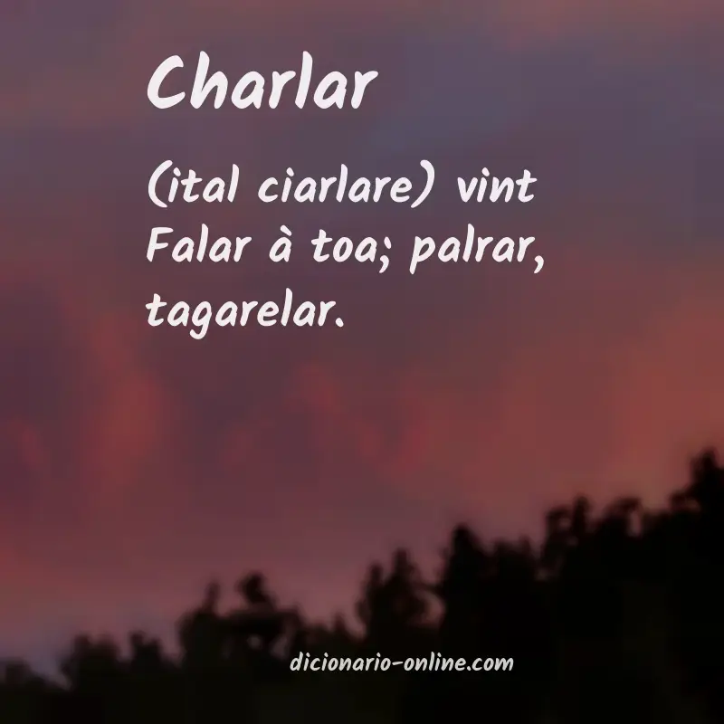 Significado de charlar
