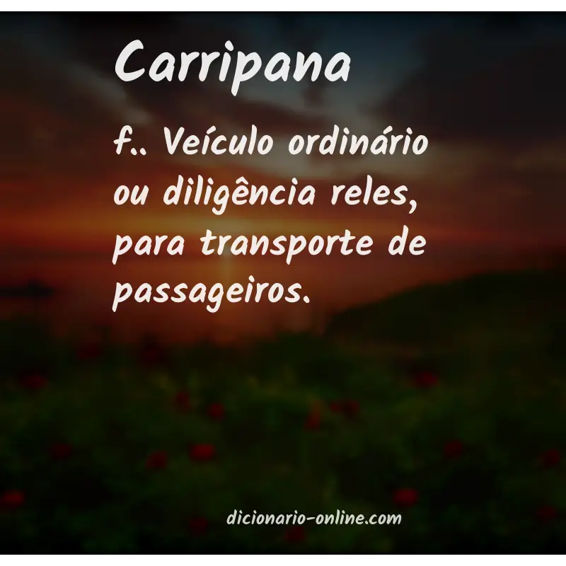 Significado de carripana