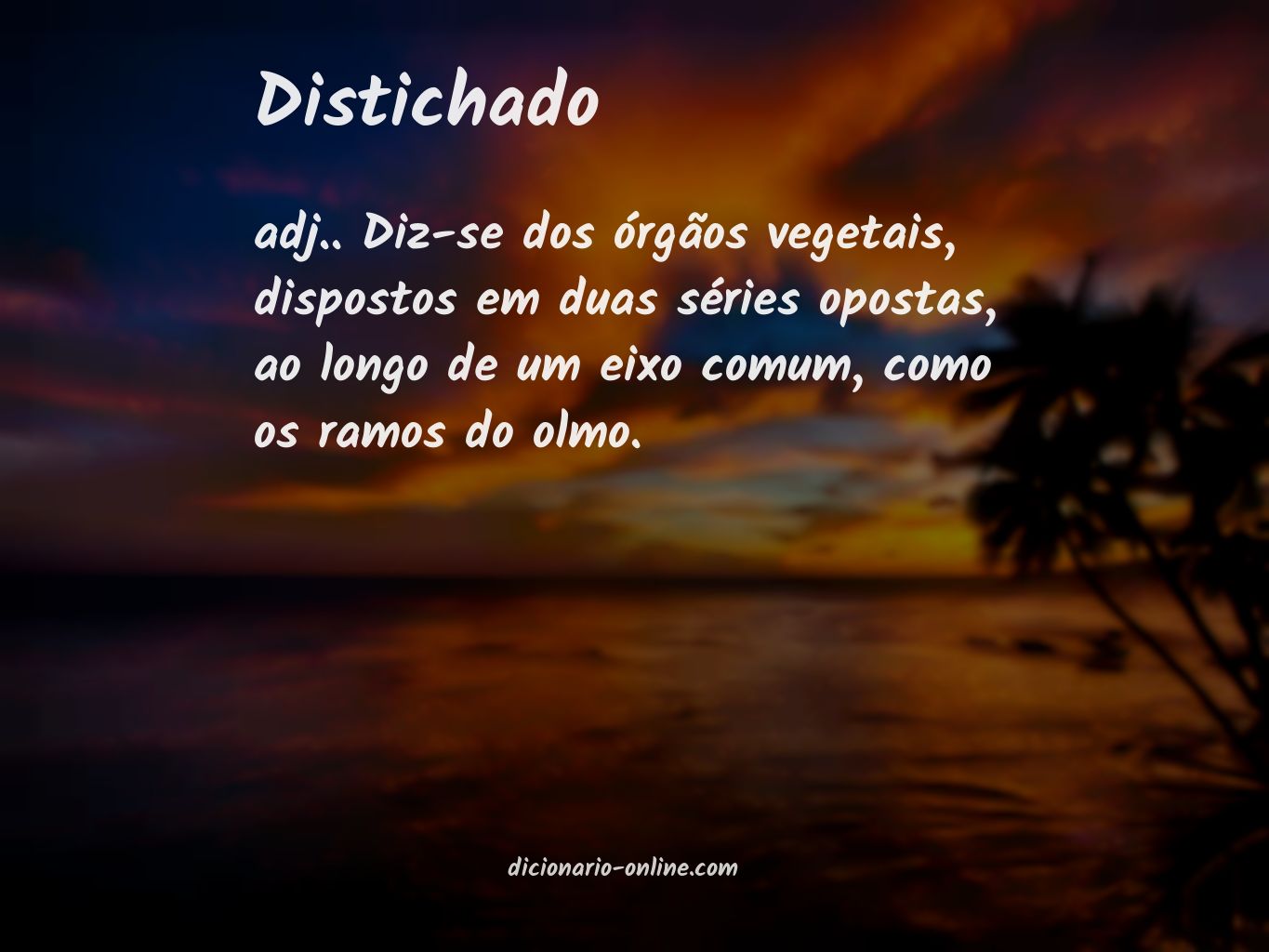 Significado de distichado