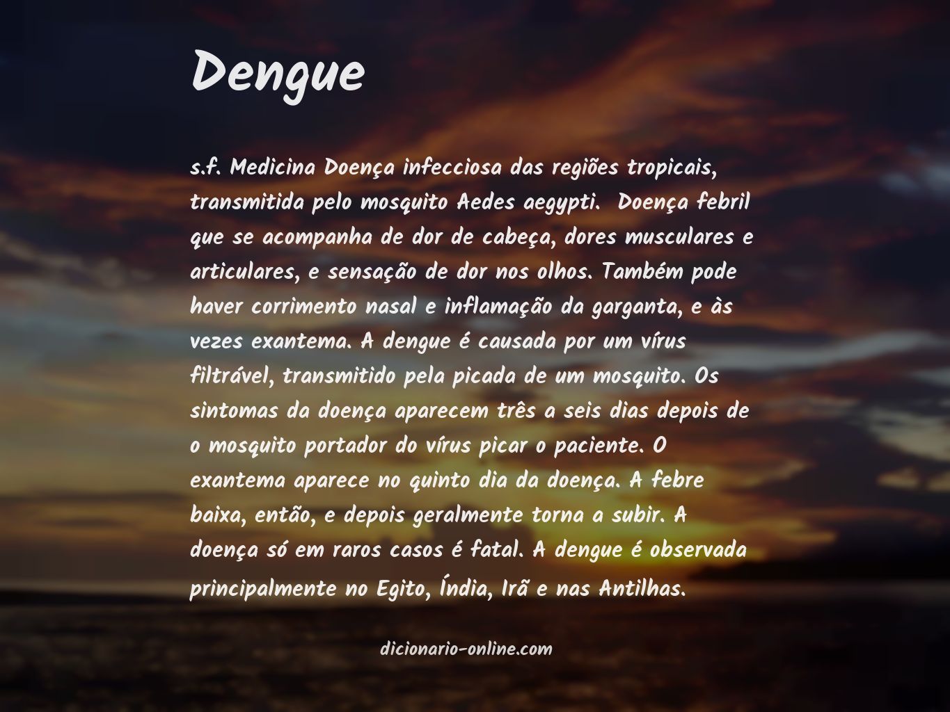 Significado de dengue