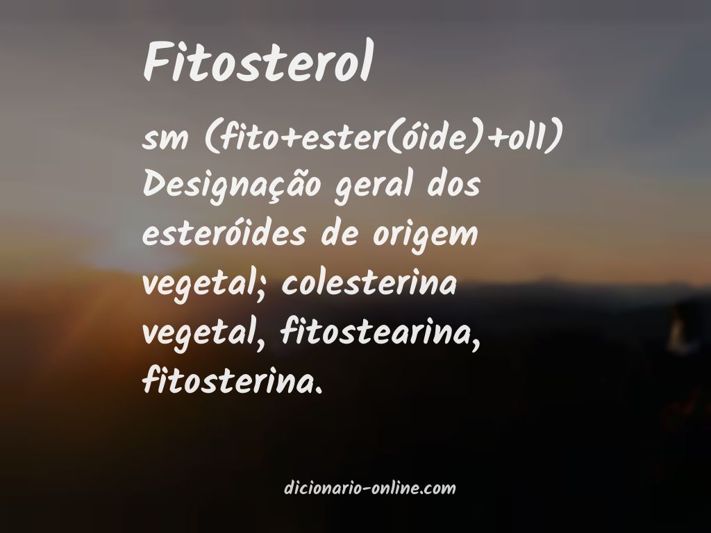 Significado de fitosterol