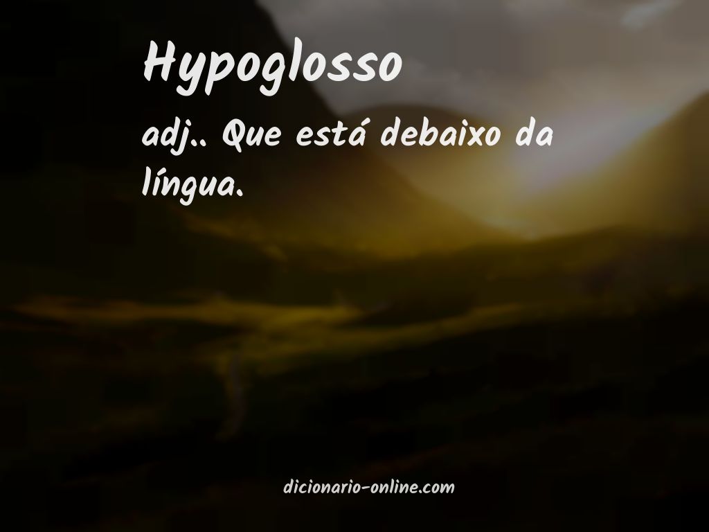 Significado de hypoglosso